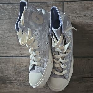 Converse Silver Sneakers with White Interior